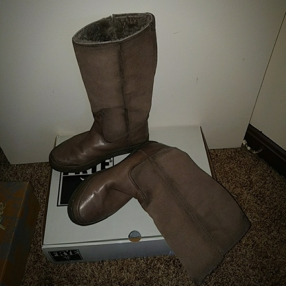 Frye Gemma Tall Shearling Boots - Picture 3 of 7